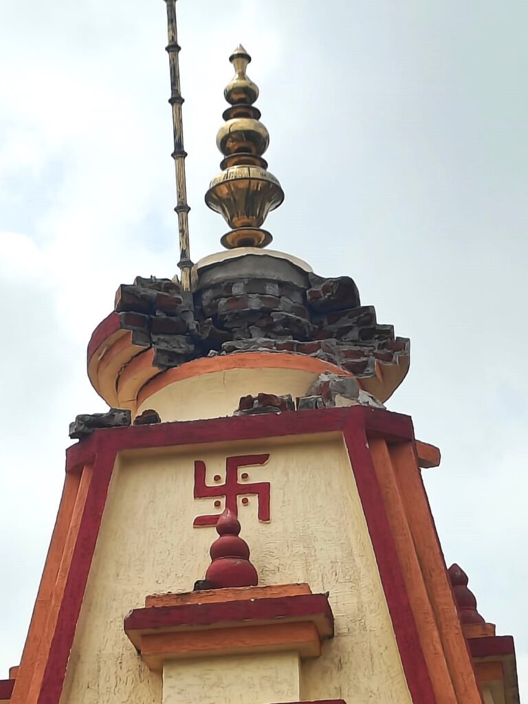 आकाशीय बिजली से क्षतिग्रस्त हुआ जैन मंदिर का गुम्बद, होगा पुनर्निर्माण